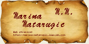 Marina Matarugić vizit kartica